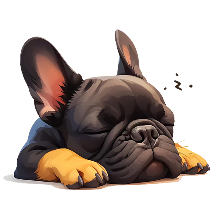 French Bulldog puppy illustration for the homepage hero
